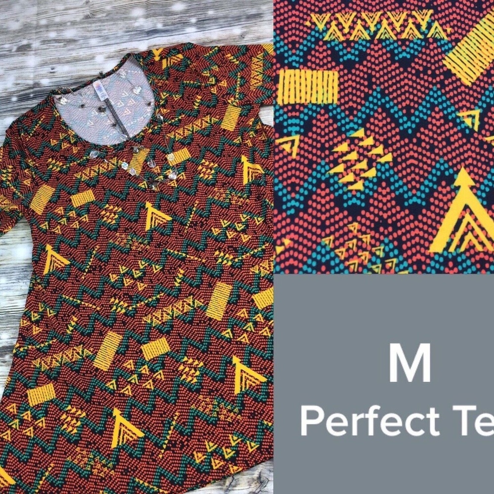 Lularoe Perfect T Size Medium Multicolor Geometric